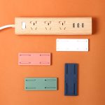 Punch Free Wall Mount Power Strip Holder Self Adhesive Socket Organizer Rack for Router Cable Management