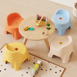X167-6008 Stackable Plastic Small Stool Portable Children Chair for Home Kindergarten Bathroom