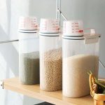 Food Grade Plastic Sealed Storage Jar Kitchen Airtight Container for Grain Bean Rice Cereal