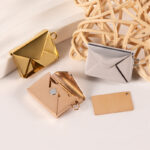 18K Gold Plated Stainless Steel Envelope Pendant Couple Style Openable Design Creative Jewelry Wholesale