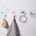 Z49-5040 Traceless Adhesive Hooks, No Drill Transparent Hooks for Bathroom Kitchen Living Room