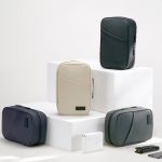 H208 Travel Dream Digital Storage Bag B Type Solid Color Portable Organizer Bag for Data Cable Charger Power Cord